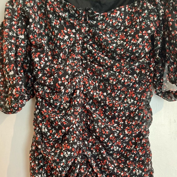 Black & Red Rose Floral Mini Dress - Picture 10 of 13